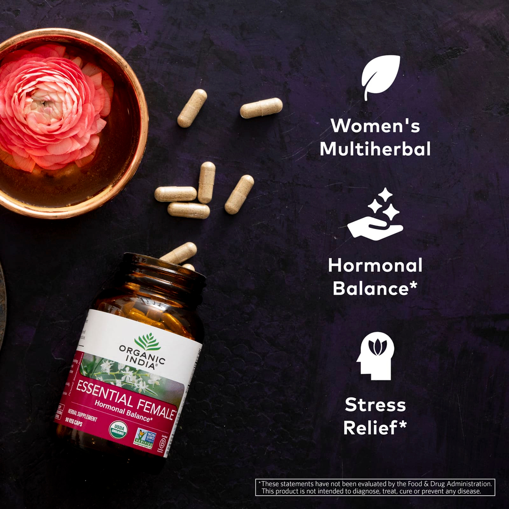 Organic India, Essential Women™, гормональный баланс, 90 растительных капсул