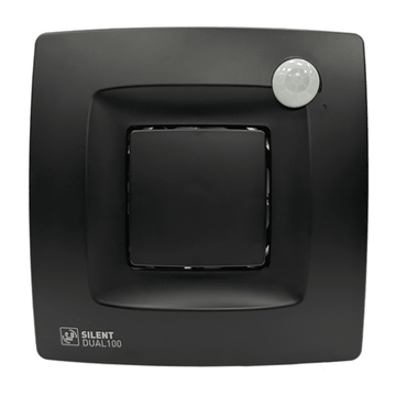 Вентилятор накладной Soler & Palau Silent Dual 100 MATT BLACK (таймер, датчик влажности, датчик движения, программируемый)