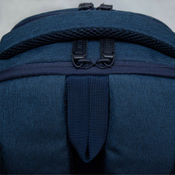 Рюкзак GRIZZLY школьный, укрепленная спинка, 2 отделения, для девочек, BLUE/ORANGE, 43х27,5х16 см, RD-341-2/3