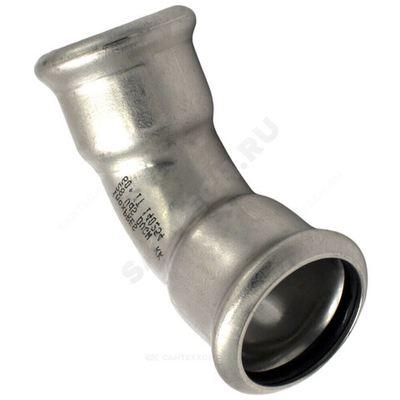 Отвод сталь нерж AISI 316L 45гр Дн 42 Ру16 пресс Inoxpres RM 181042450