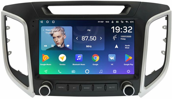 Магнитола для Hyundai Creta 1 2016-2021 (без штатной КЗВ, рамка с крутилками) - Teyes CC2 PLUS монитор 9" QLED, Android 10, Быстрая, SIM-слот