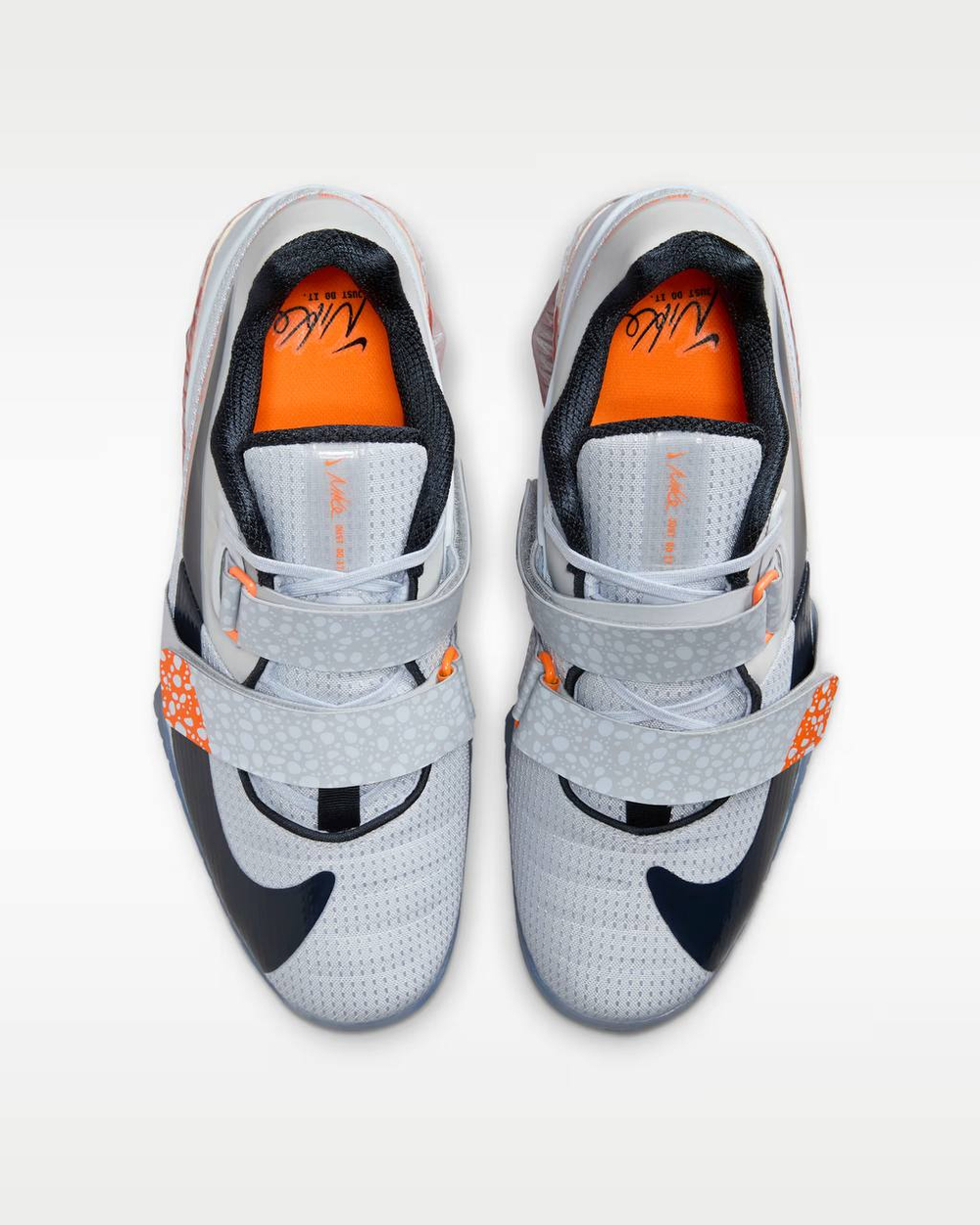 Штангетки Nike Romaleos 4 (Бело-Оранжевые)