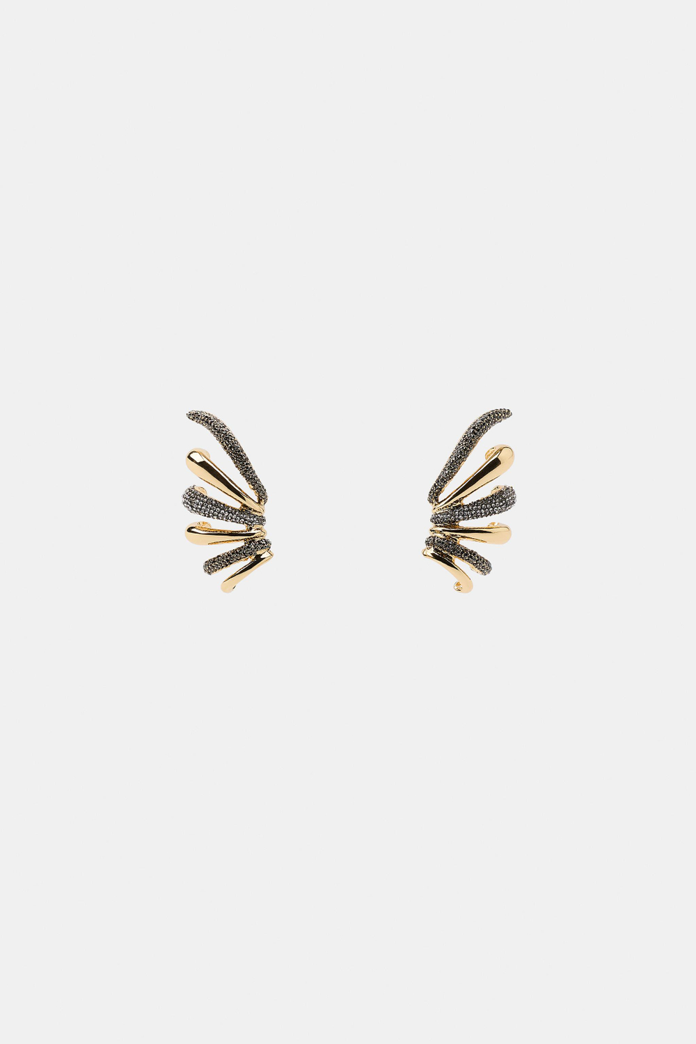 ZARA БЛЕСТЯЩИЕ СЕРЬГИ-КАФФЫ, ЗОЛОТИСТЫЙ