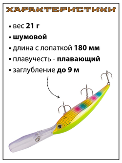 Воблер для троллинга Gold Miner 120F 21 г цвет #24