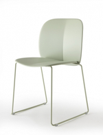 Стул пластиковый на полозьях Scab Design Mentha Go Green, зеленый шалфей