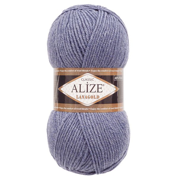 Пряжа Alize (Ализе) Lana Gold / уп.5 мот. по 100 г, 240м, 203 джинса A