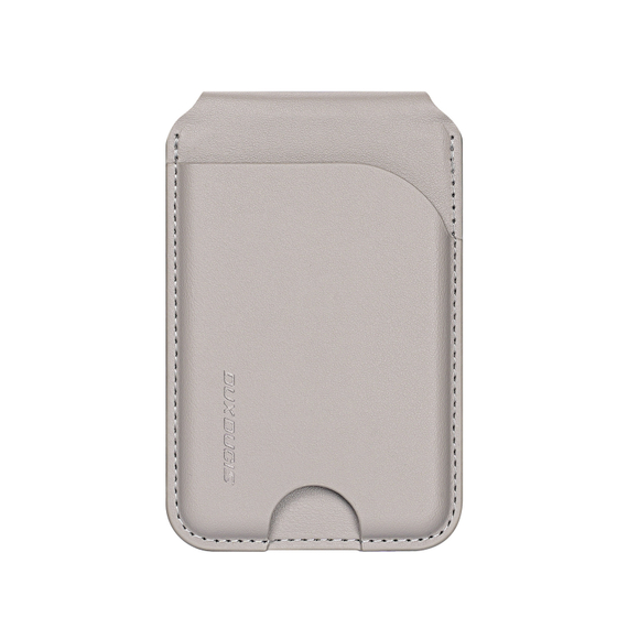 Магнитная подставка картхолдер серого цвета от Dux Ducis, серия Neva Series Magnetic Wallet Stand