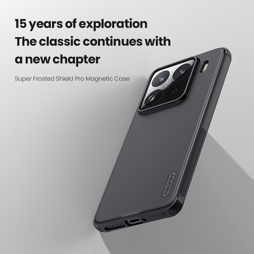 Чехол от Nillkin c поддержкой зарядки MagSafe для Xiaomi 15 Pro, серия Super Frosted Shield Pro Magnetic Case