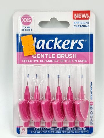 Межзубные ёршики Plackers Gentle Brush Size 0 (XXS), 0.4 мм, в упаковке 6 шт. (Бельгия)