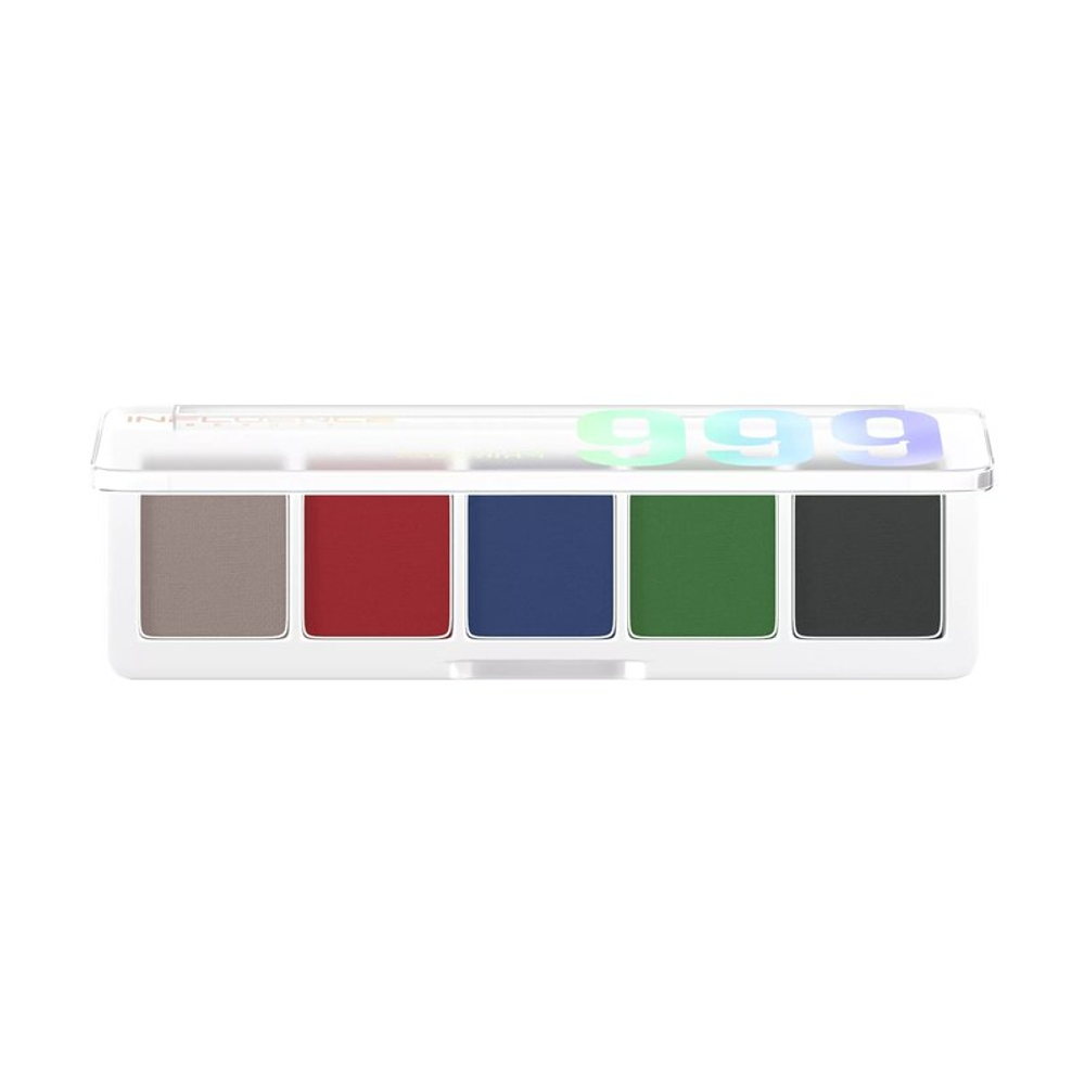 Influence Beauty Палетка теней мини Color algorithm 999 - тон 04, серебряный/красный/синий/зеленый/серый