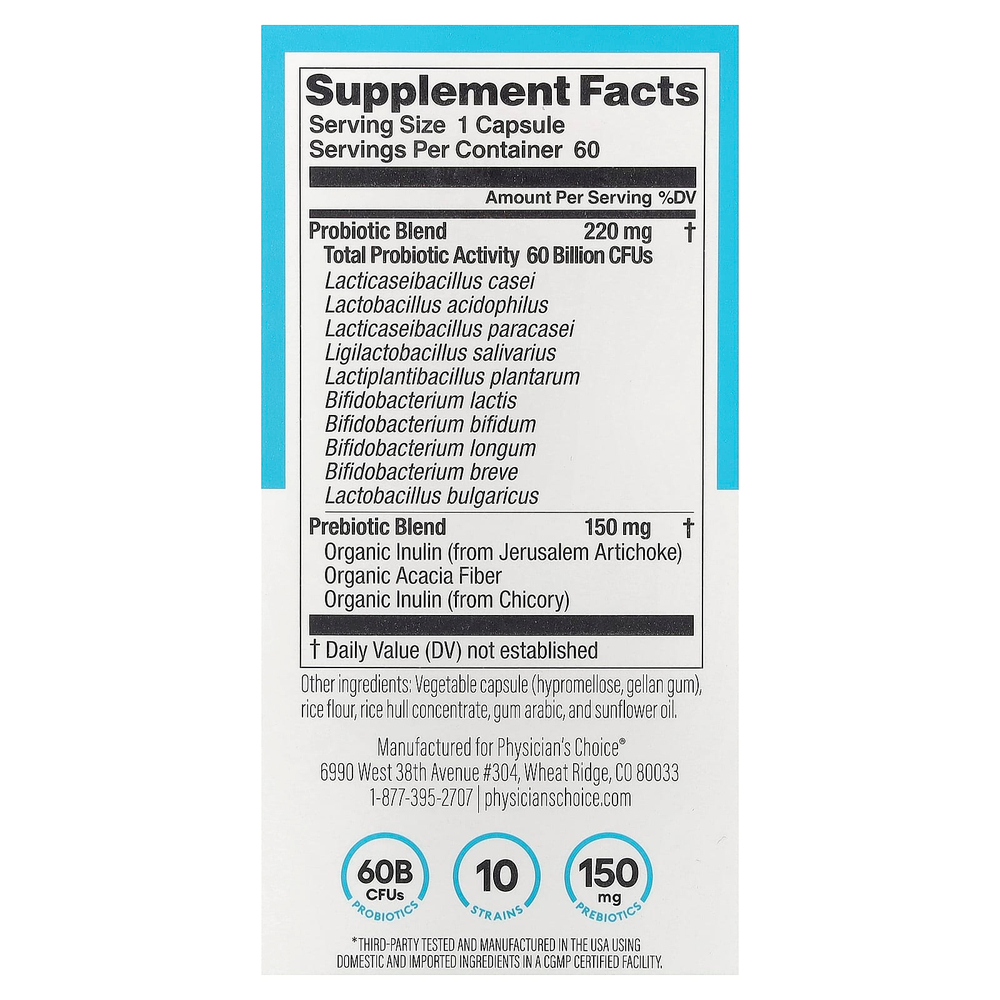 Physician's Choice, 60 Billion Probiotic®, 60 капсул