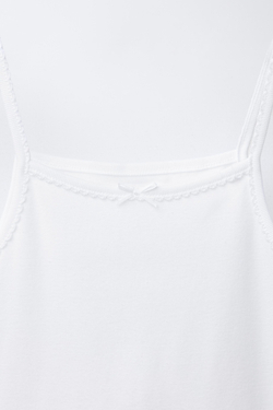 ZARA НАБОР ИЗ ДВУХ ТОПОВ, БЕЛЫЙ