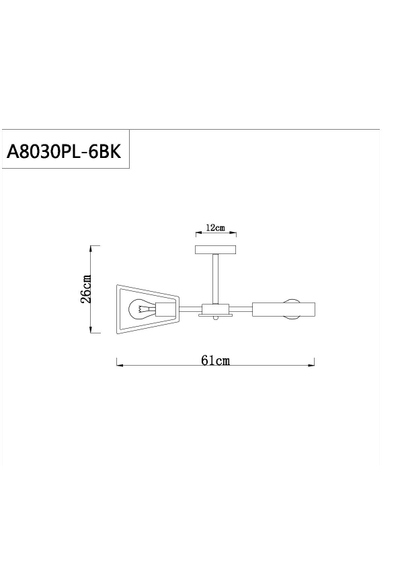 Потолочная люстра Arte Lamp BRUSSELS A8030PL-6BK, 6хE27