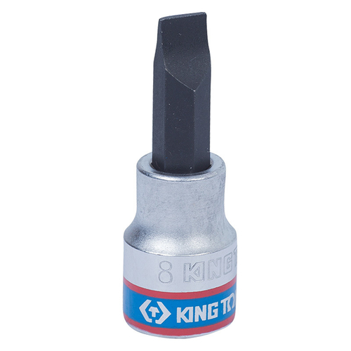 KING TONY (302208) Насадка (бита) торцевая 3/8", L = 50 мм, Slotted SL8.0