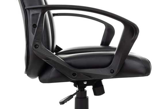 Кресло руководителя Бюрократ T-898AXSN черный Leather Black эко.кожа крестов. пластик