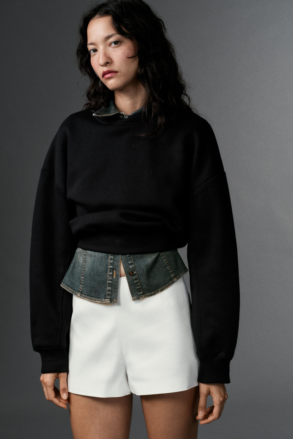 ШОРТЫ В ГОРОШЕК С ВЫСОКОЙ ПОСАДКОЙ — ZARA