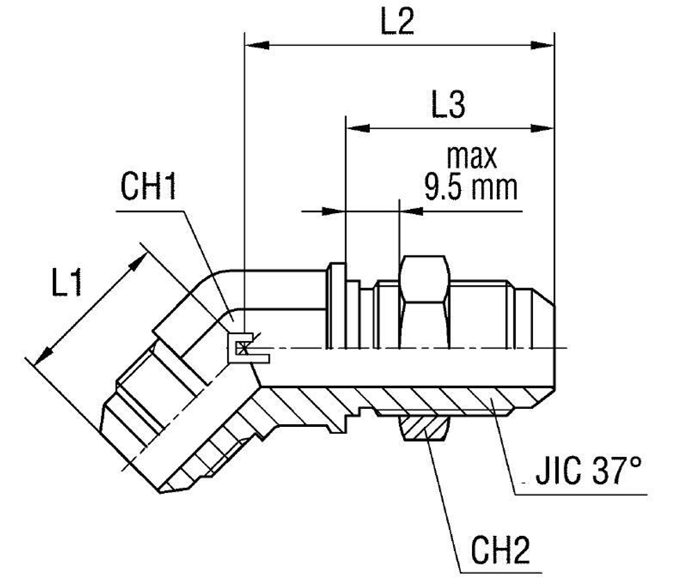 Соединение PD45 JIC 1.1/16