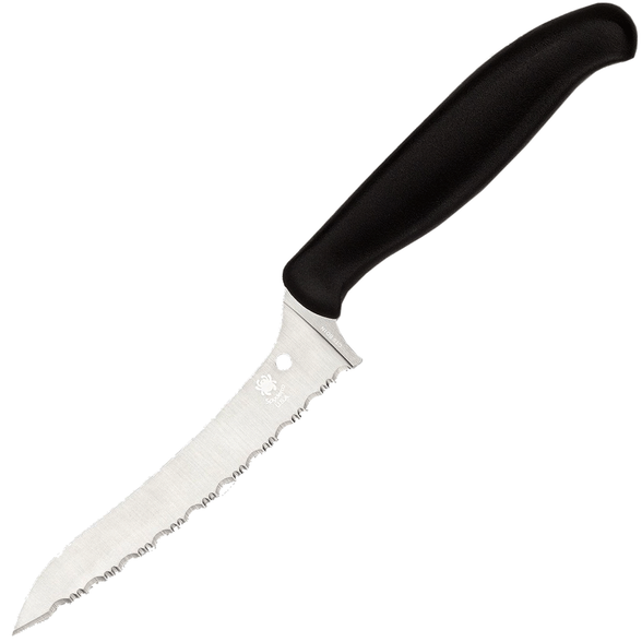 Цена наУниверсальный кухонный нож Spyderco Z-Cut Offset Kitchen, сталь CTS™ - BD1 Alloy, рукоять черный полипропилен