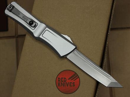 Нож Microtech Troodon 3 T/E Tanto Gray - рукоять серый алюминий