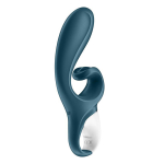 Темно-бирюзовый вибратор-кролик 21,2см Satisfyer Hug Me