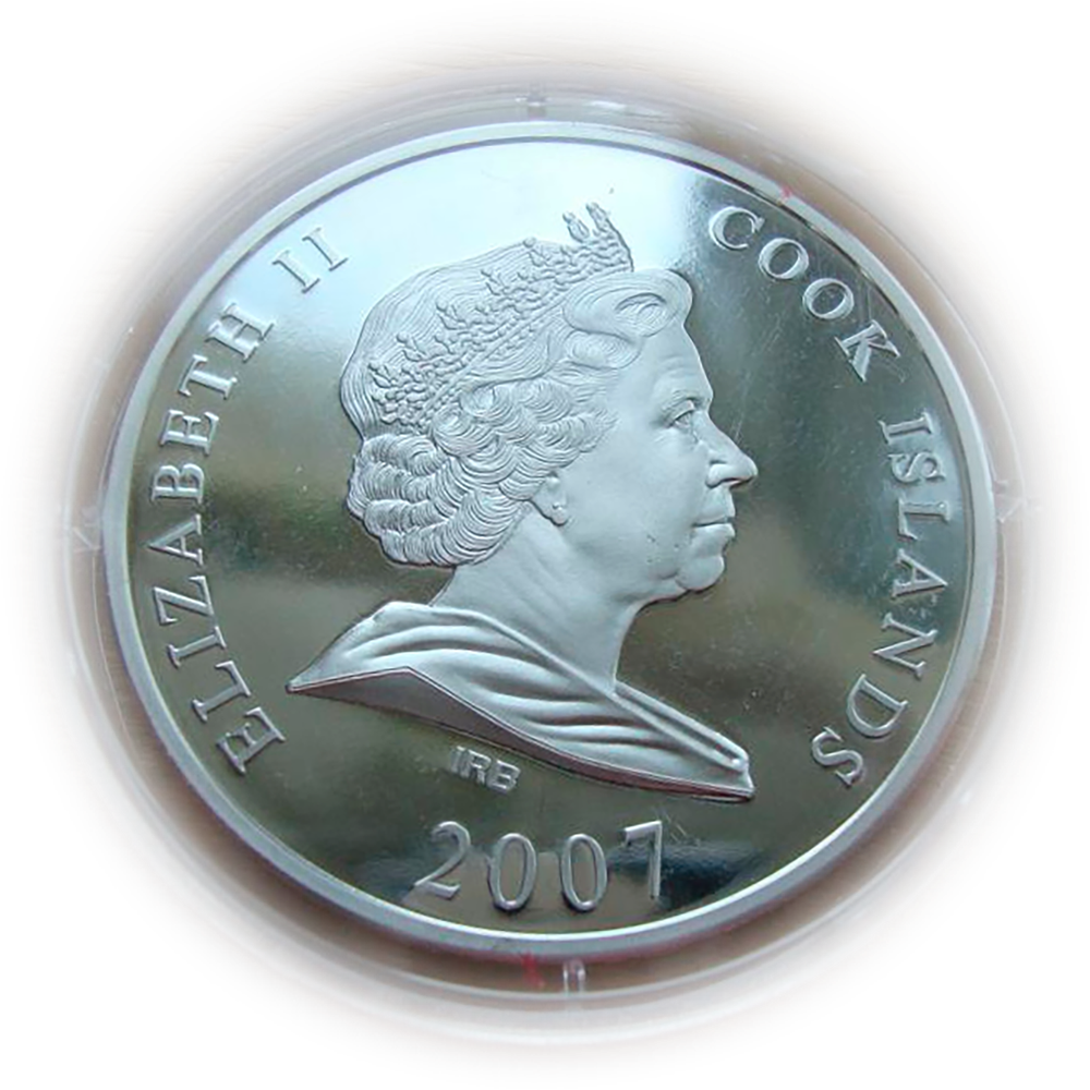 О-ва Кука 10 долларов 2007 Бразилия Статуя Христа-Искупителя Мировые памятники 3D СЕРЕБРО