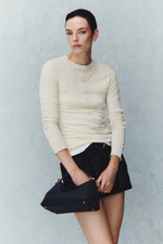 Топ с длинными рукавами из хлопка пима - H&M