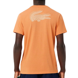 Теннисная футболка Lacoste Ultra Dry Crocodile Graphic - blossom/angie