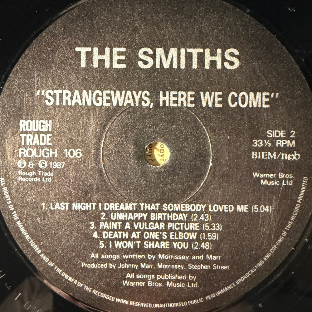 The Smiths - Strangeways, Here We Come (Швеция 1987г.)