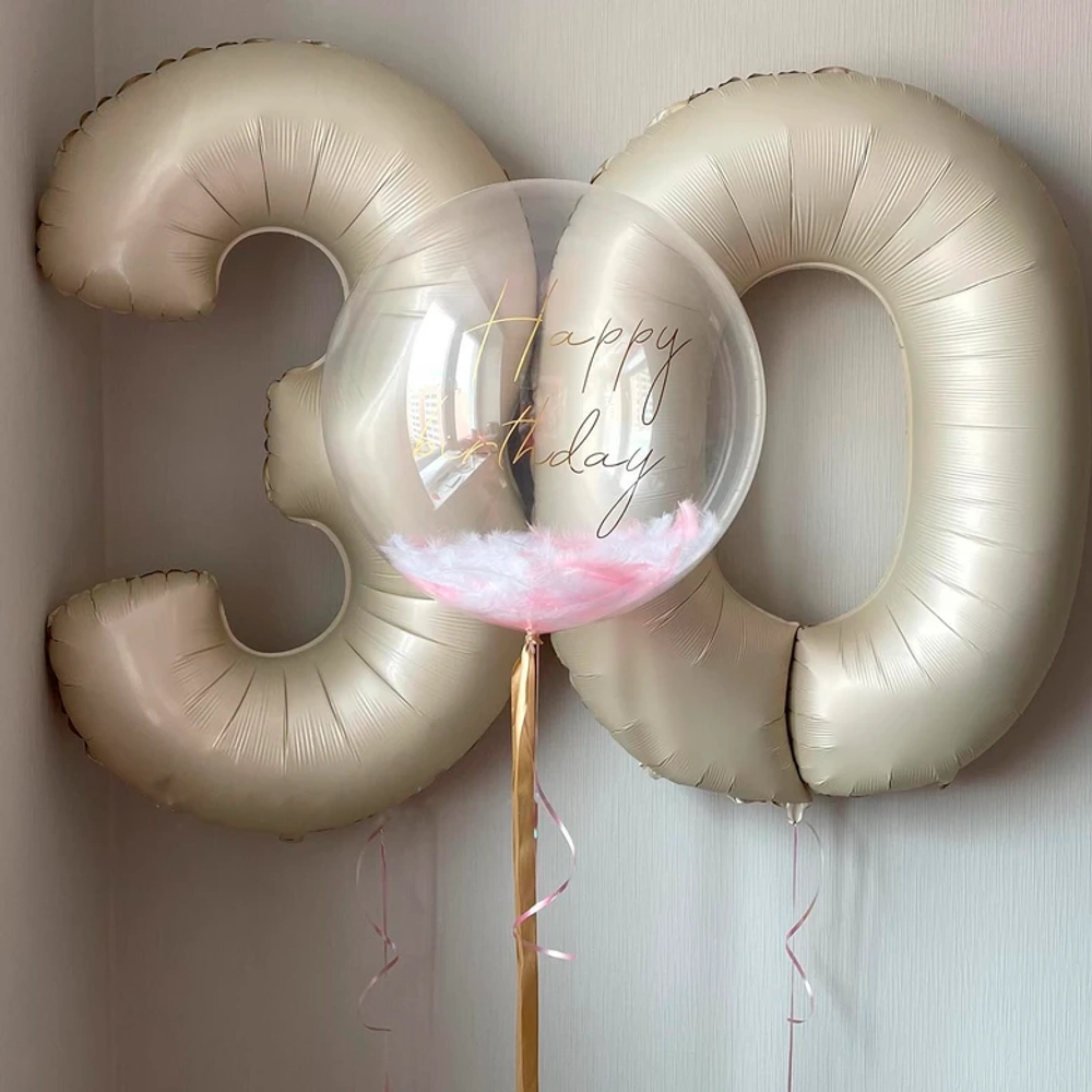 Композиция из шаров на 30 лет с Баблсом
