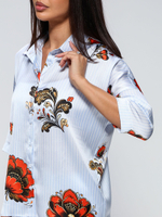 Костюм летний шелковый "ART SILK", 713.9054.09.15, цвет голубая хохлома