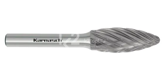Борфреза твердосплавная Karnasch форма H, 6х14х6х50 мм, насечка HP-3 PRO, без покрытия, арт. 11.4097-010