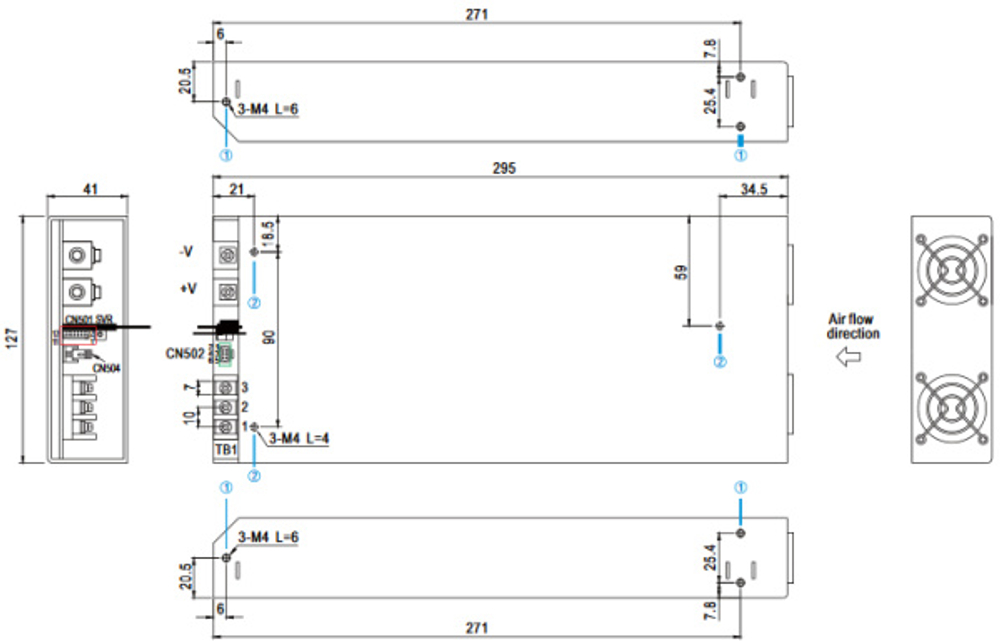 Преобразователь AC-DC сетевой Mean Well RSP-2000-24