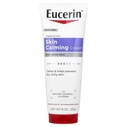 Eucerin, успокаивающий крем для сухой и зудящей кожи, без отдушки, 226 г (8 унций)