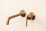 Смеситель для умывальника из стены, ETERNA BRUSHED BRONZE