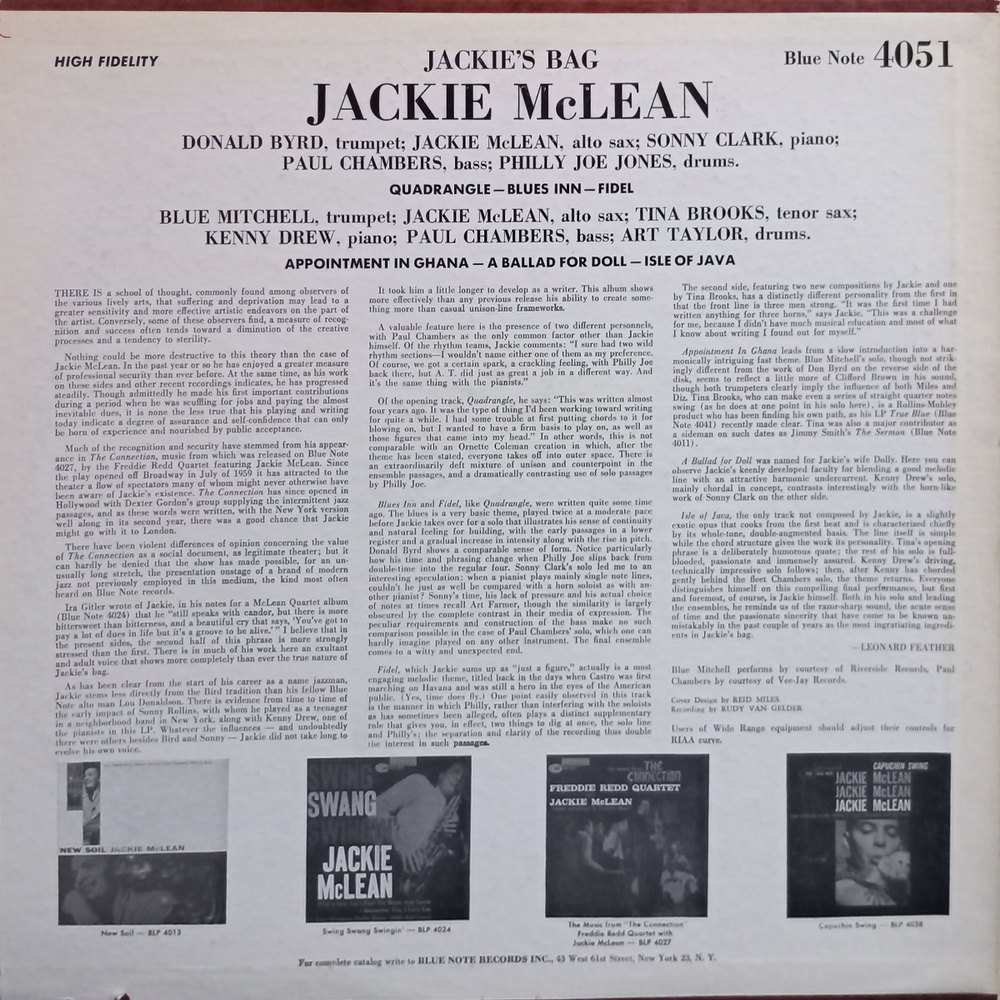 Jackie McLean / Jackie's Bag (LP)