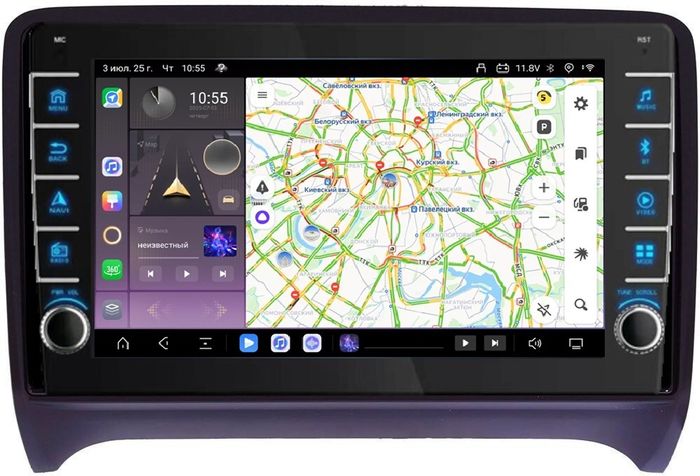 Магнитола для AUDI TT 2006-2014 (8J) - Kuberg OL-9101 (кнопки и крутилки) Android 13, Быстрая, CarPlay, 4G SIM-слот