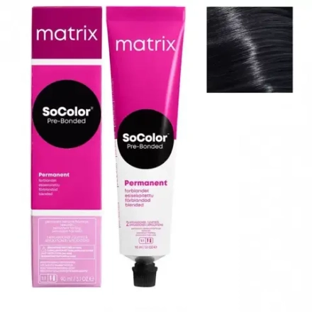 Matrix SoColor Pre-Bonded 2N Черный натуральный Крем-краска для волос, 90мл
