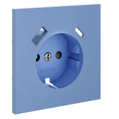 Накладка для розетки с USB A+C с заземлением и защитными шторками Voltum S70 Деним VLS001015
