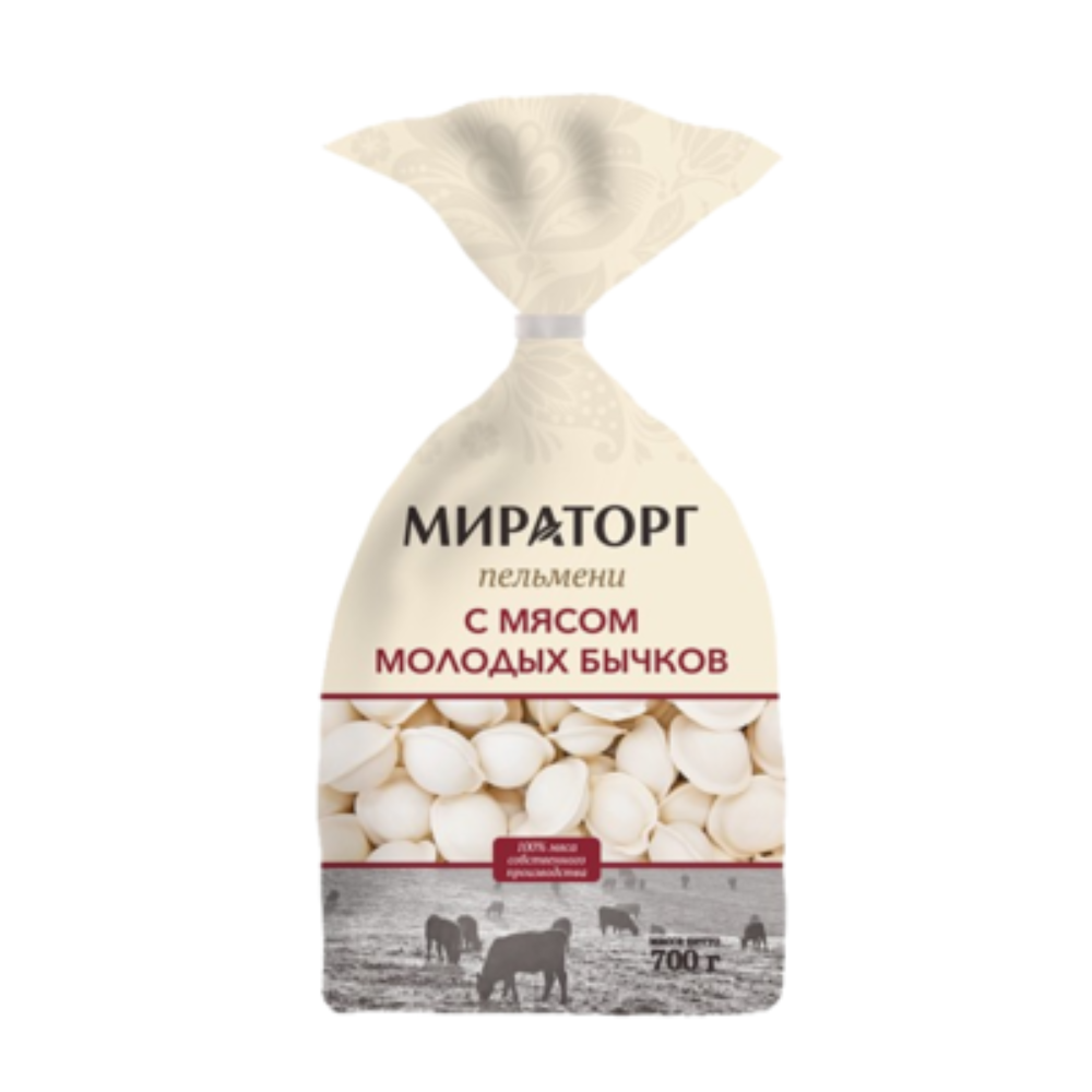 Пельмени Мираторг с мясом молодых бычков 700 гр
