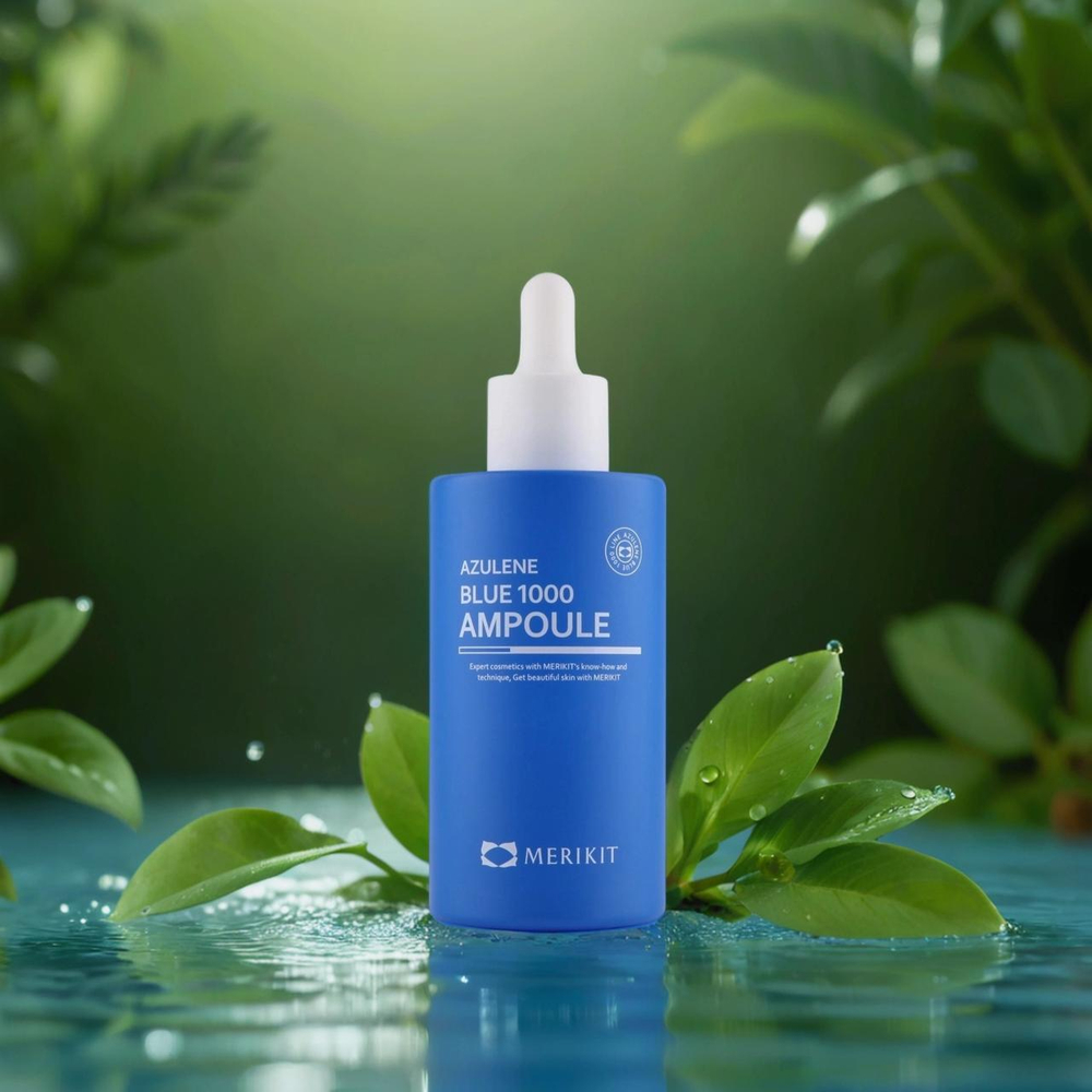 MERIKIT Сыворотка с азуленом для чувствительной кожи- Azulene Blue 1000 Ampoule,100 мл