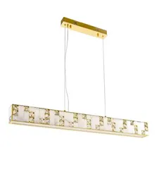 Люстра подвесная светодиодная NewRgy 6029E/36W GOLD+CLEAR, 36 Вт, золотая и прозрачная