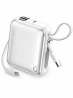 Внешний аккумулятор Gurdini Flow Power (CCC) 10000 mAh 20W ( built-in cables) USB-C/Lightning Silver