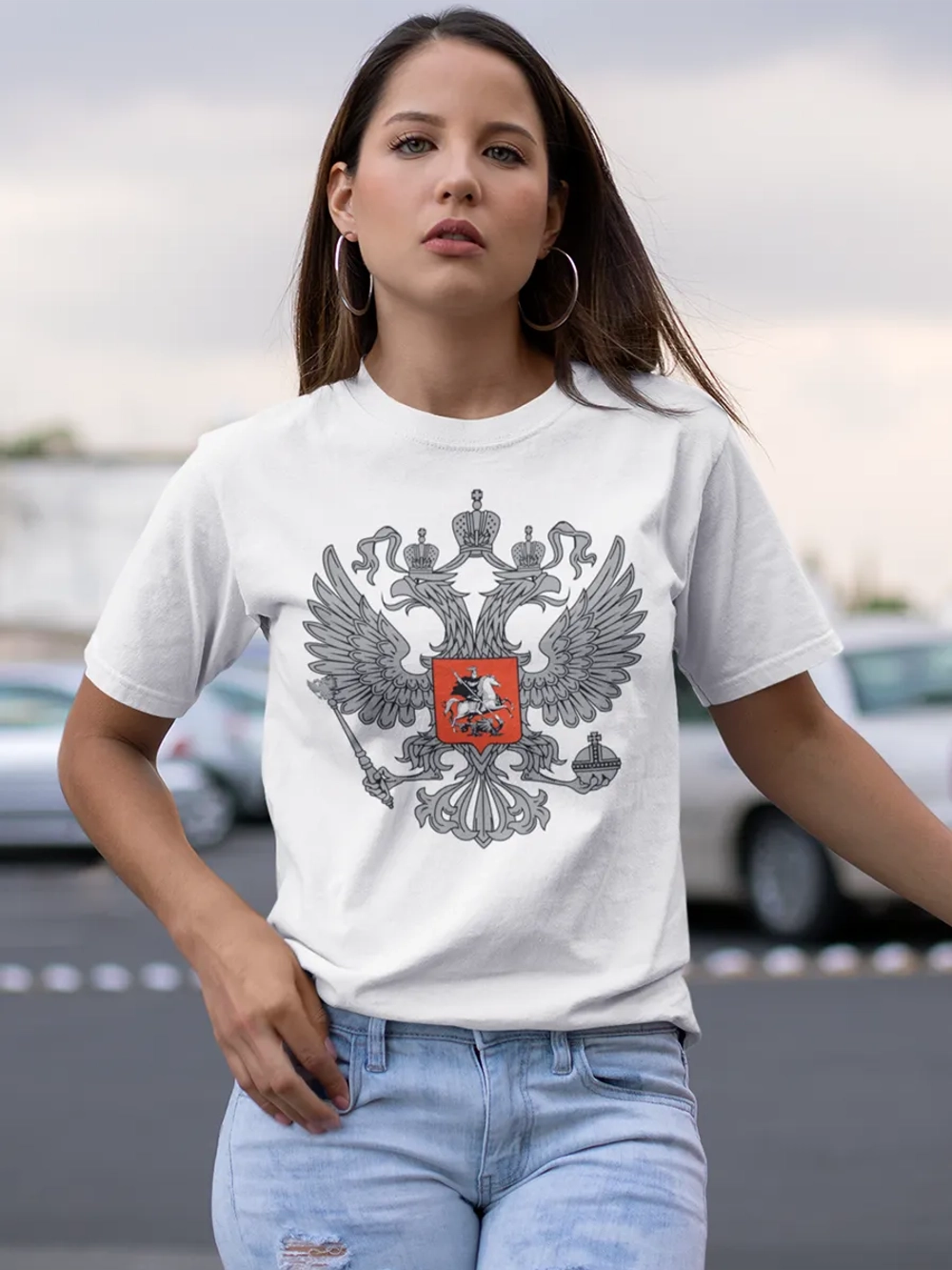Футболка принт Россия