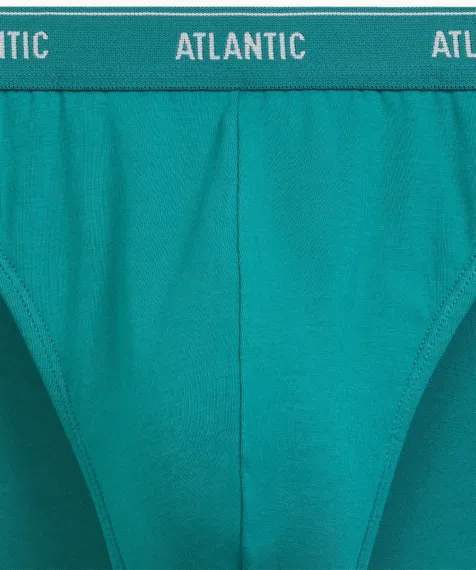 Мужские трусы (2шт) слипы спорт Atlantic 2RMP-094, хлопок, бирюзово-зеленый + темно-голубой