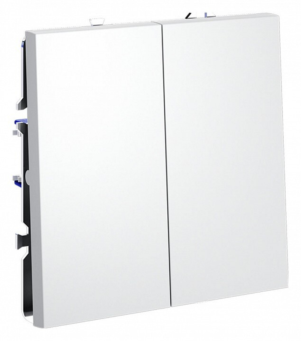 Выключатель двухклавишный без рамки Voltum S70 VLS020102