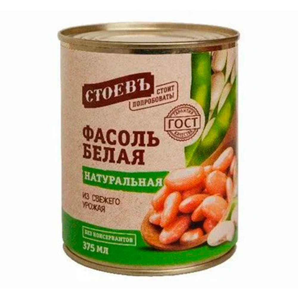 Фасоль Стоевь белая натуральная 425 гр