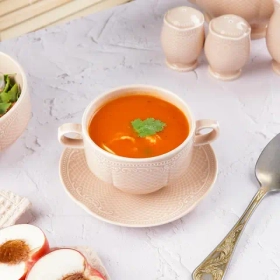 Бульонная пара 350 мл, фарфор,серия "Aristocrat-Peach Tea", Noble