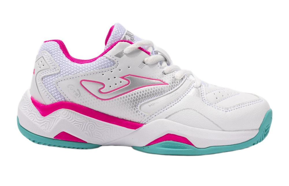 Детские Кроссовки теннисные  Joma Master 1000 Junior 2504 Clay - white/fuchsia