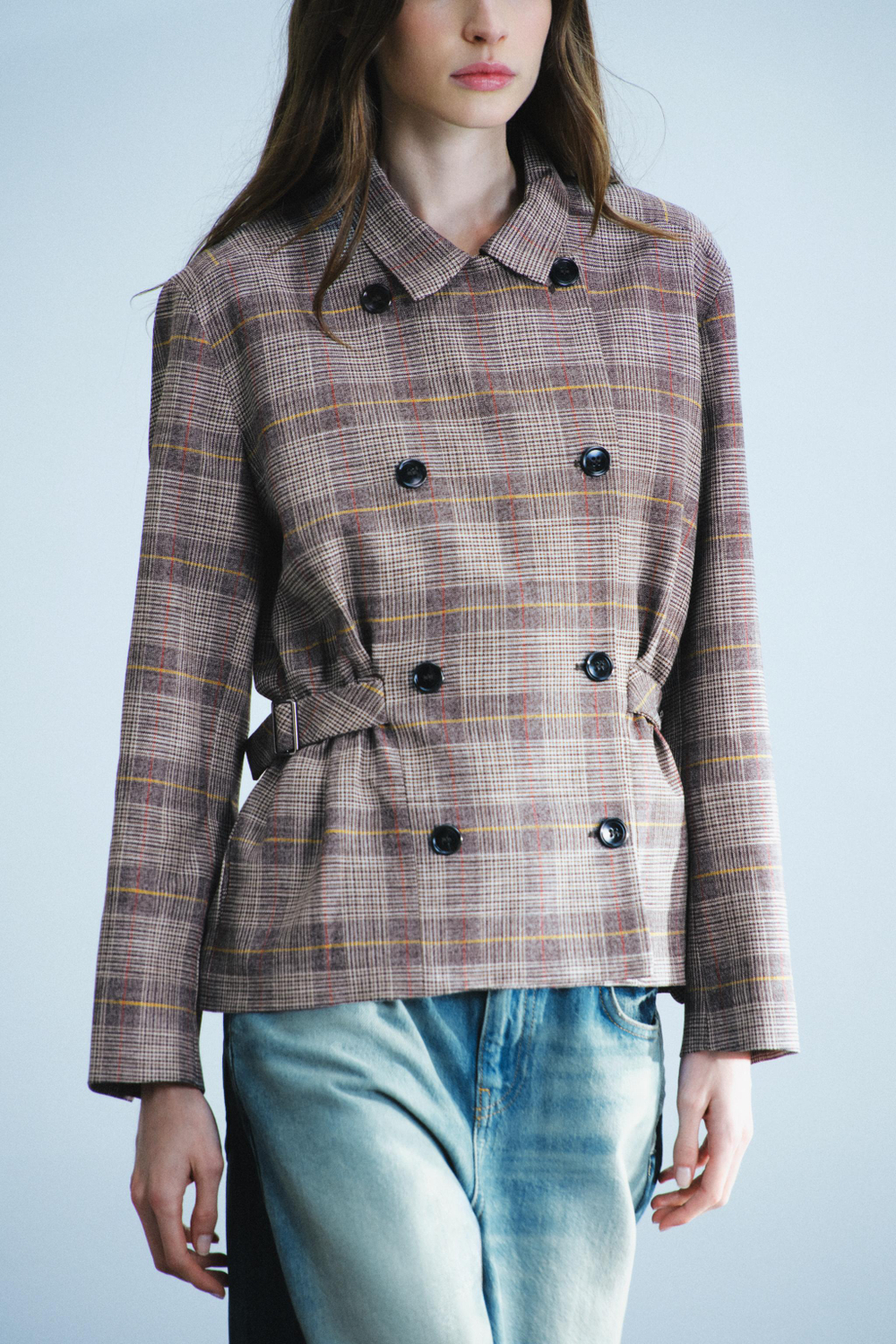 БЛЕЙЗЕР В КЛЕТКУ С ХЛЯСТИКАМИ — ZW COLLECTION — ZARA