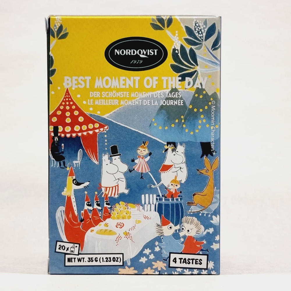 Чай черный Nordqvist MOOMIN "Лучший момент дня" 4 вкуса, 20 пакетиков (из Финляндии)